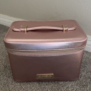 Lancome 2025 Beauty Box Bag/Case Metallic Pink Vanity Holday New
